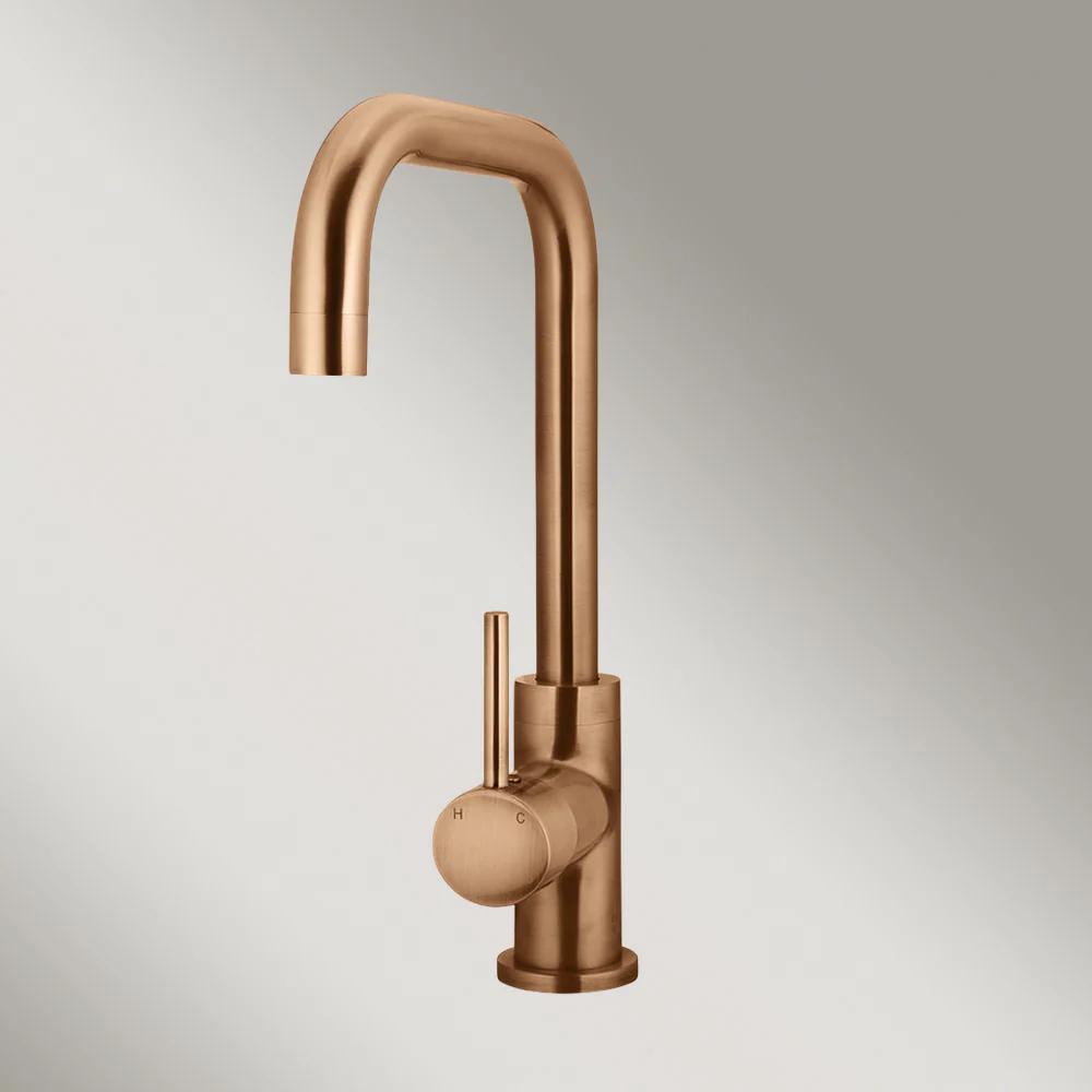 Meir Round Kitchen Mixer Tap Lustre Bronze - Image 2