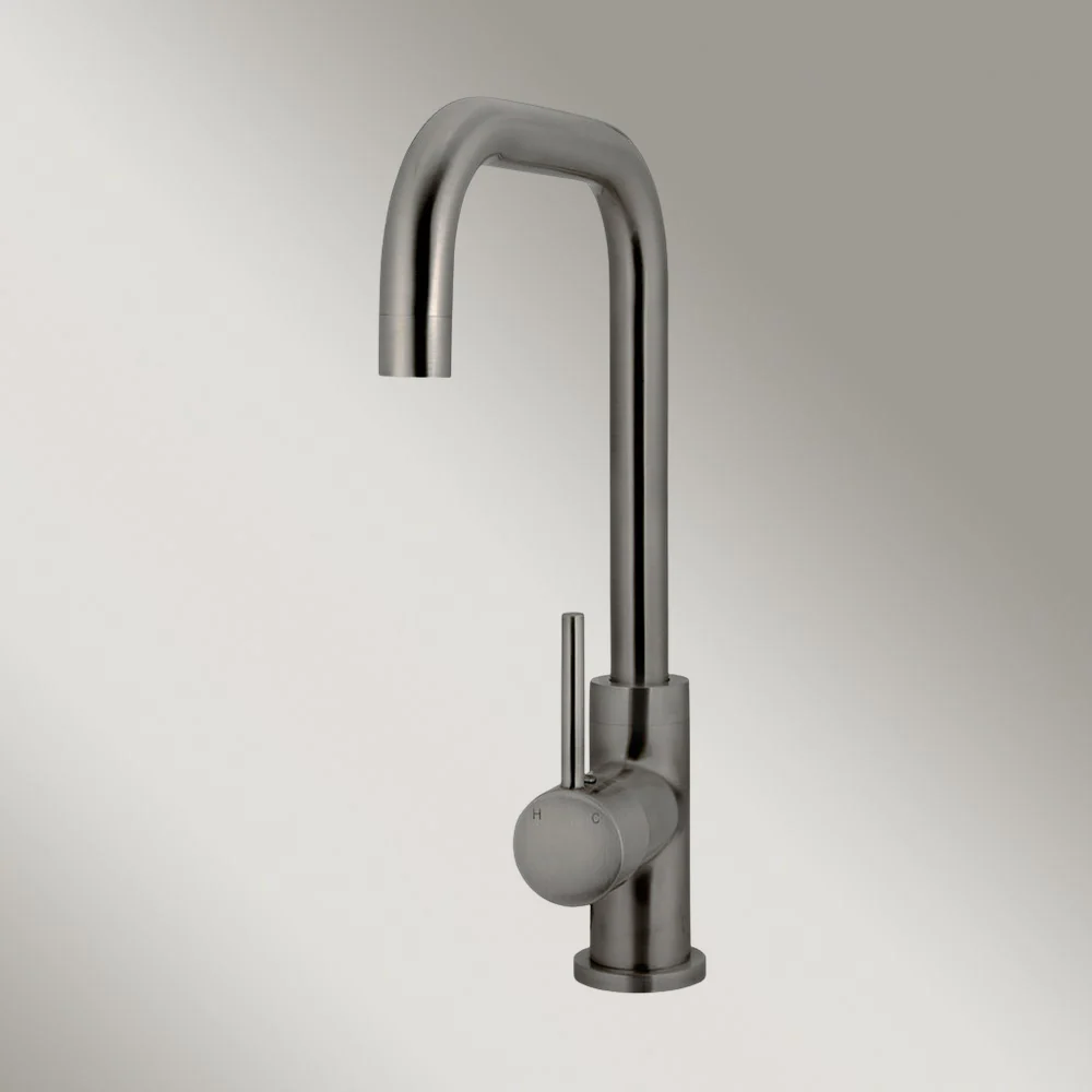 Meir Round Kitchen Mixer Tap Shadow Gunmetal - Image 2