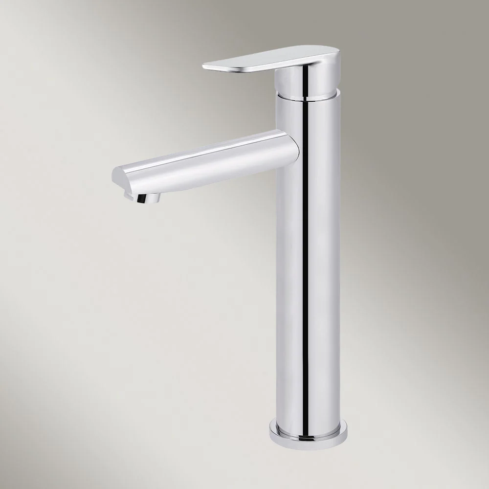 Meir Round Paddle Tall Basin Mixer Polished Chrome - Image 2