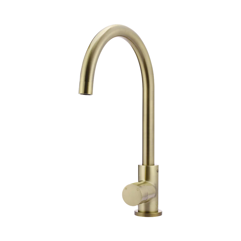 Meir Round Pinless Gooseneck Kitchen Mixer Tap Tiger Bronze - Image 3