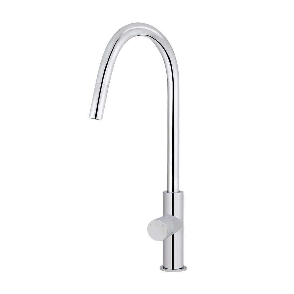 Meir Round Pinless Piccola Pull Out Kitchen Mixer Tap Polished Chrome - Image 3
