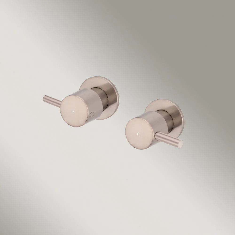 Meir Round Quarter Turn Wall Top Assemblies Champagne - Image 2
