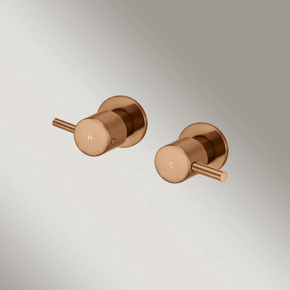 Meir Round Quarter Turn Wall Top Assemblies Lustre Bronze - Image 2