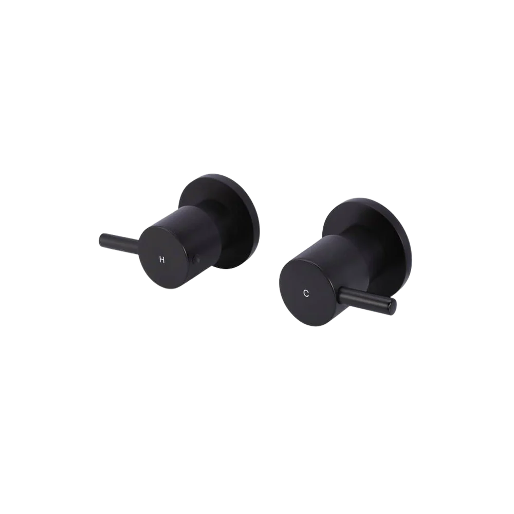 Meir Round Quarter Turn Wall Top Assemblies Matte Black - Image 3