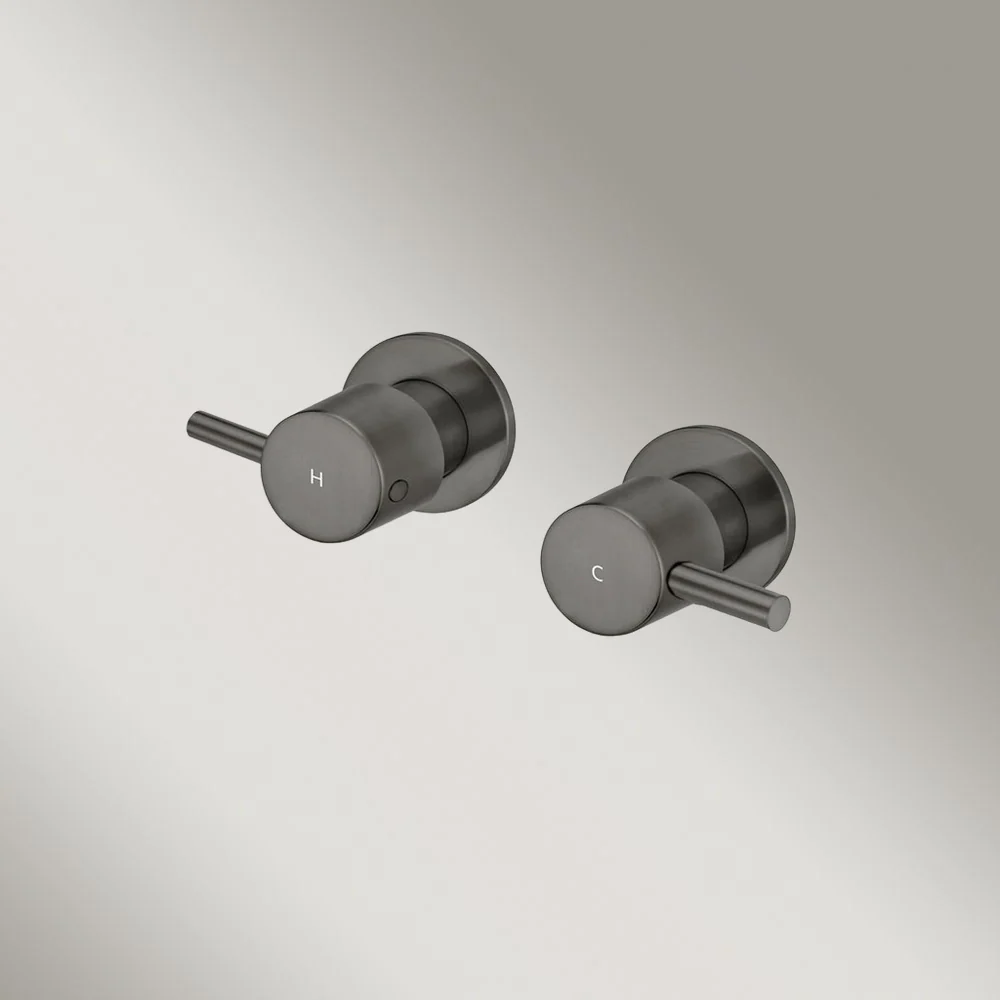Meir Round Quarter Turn Wall Top Assemblies Shadow Gunmetal - Image 2