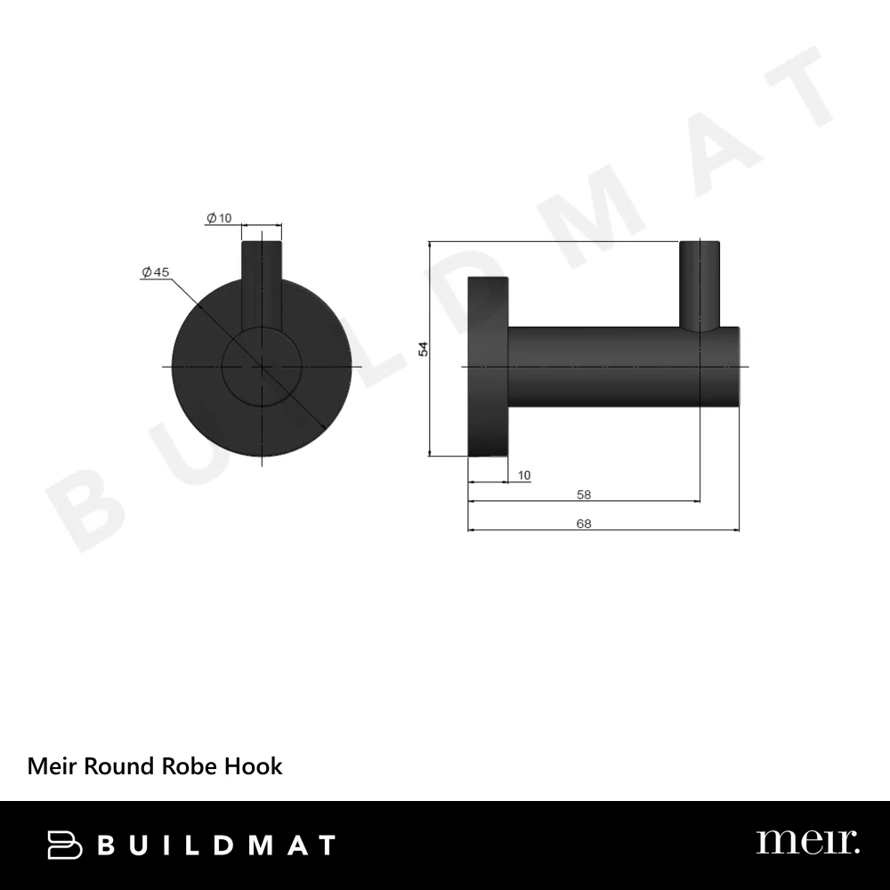 Meir Round Robe Hook Lustre Bronze - Image 4