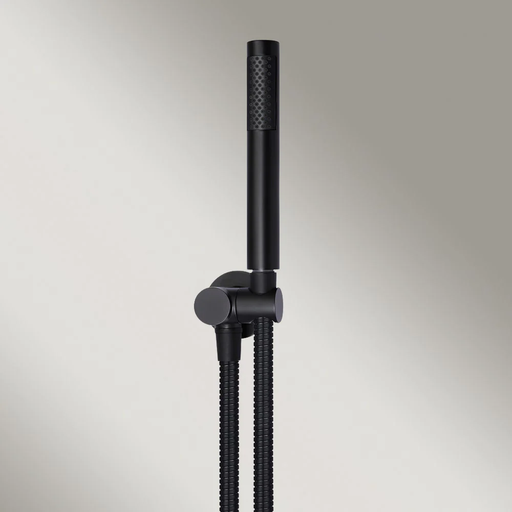 Meir Round Shower On Bracket Matte Black - Image 2