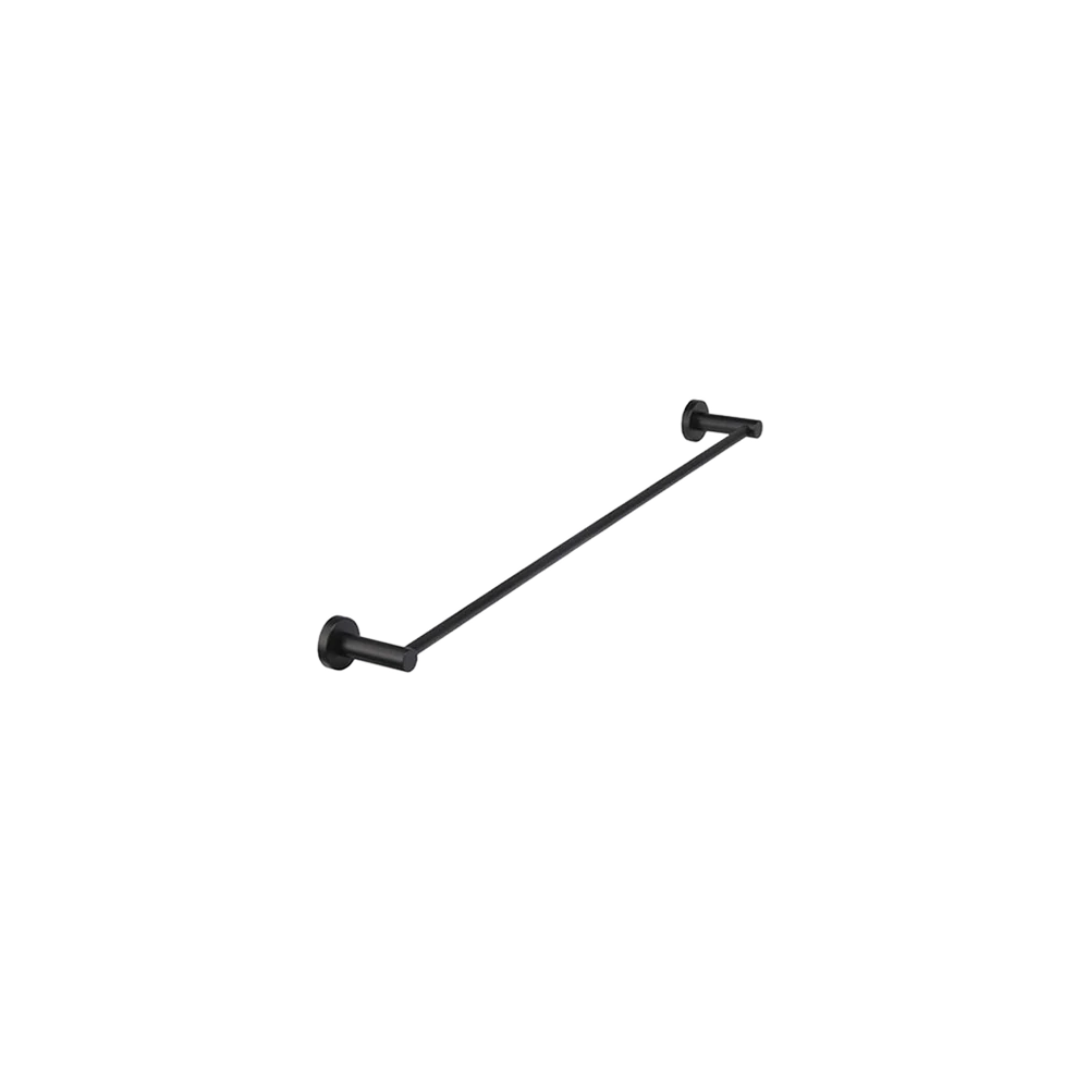 Meir Round Single Towel Rail 600mm Matte Black - Image 3