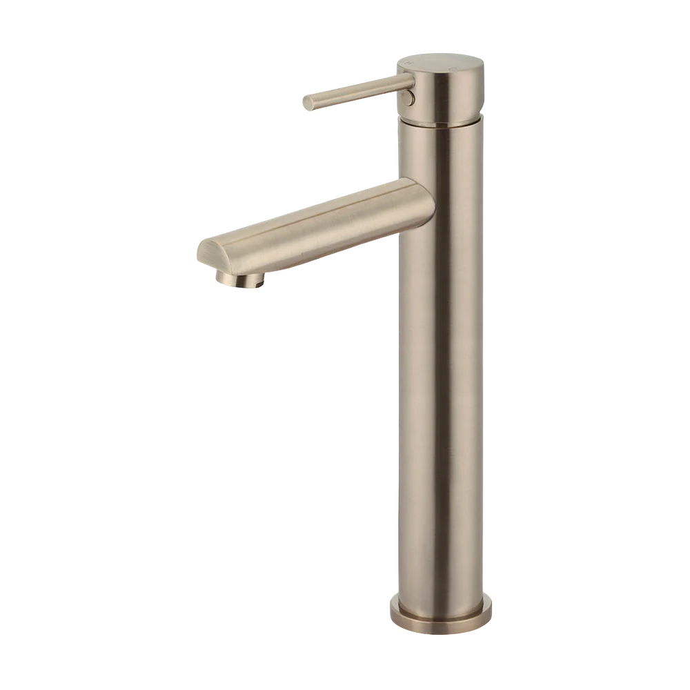 Meir Round Tall Basin Mixer Champagne