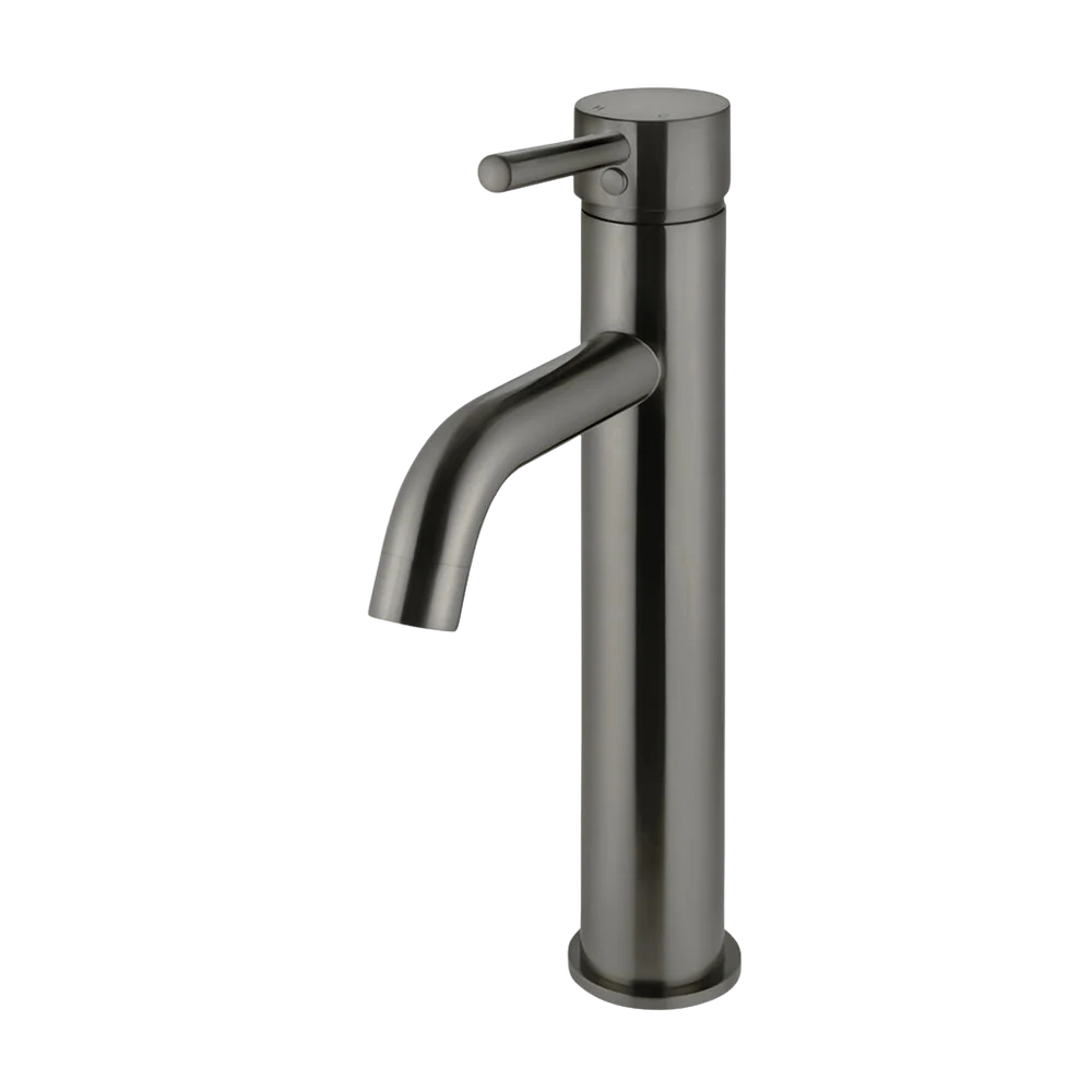 Meir Round Tall Curved Basin Mixer Shadow Gunmetal - Image 3
