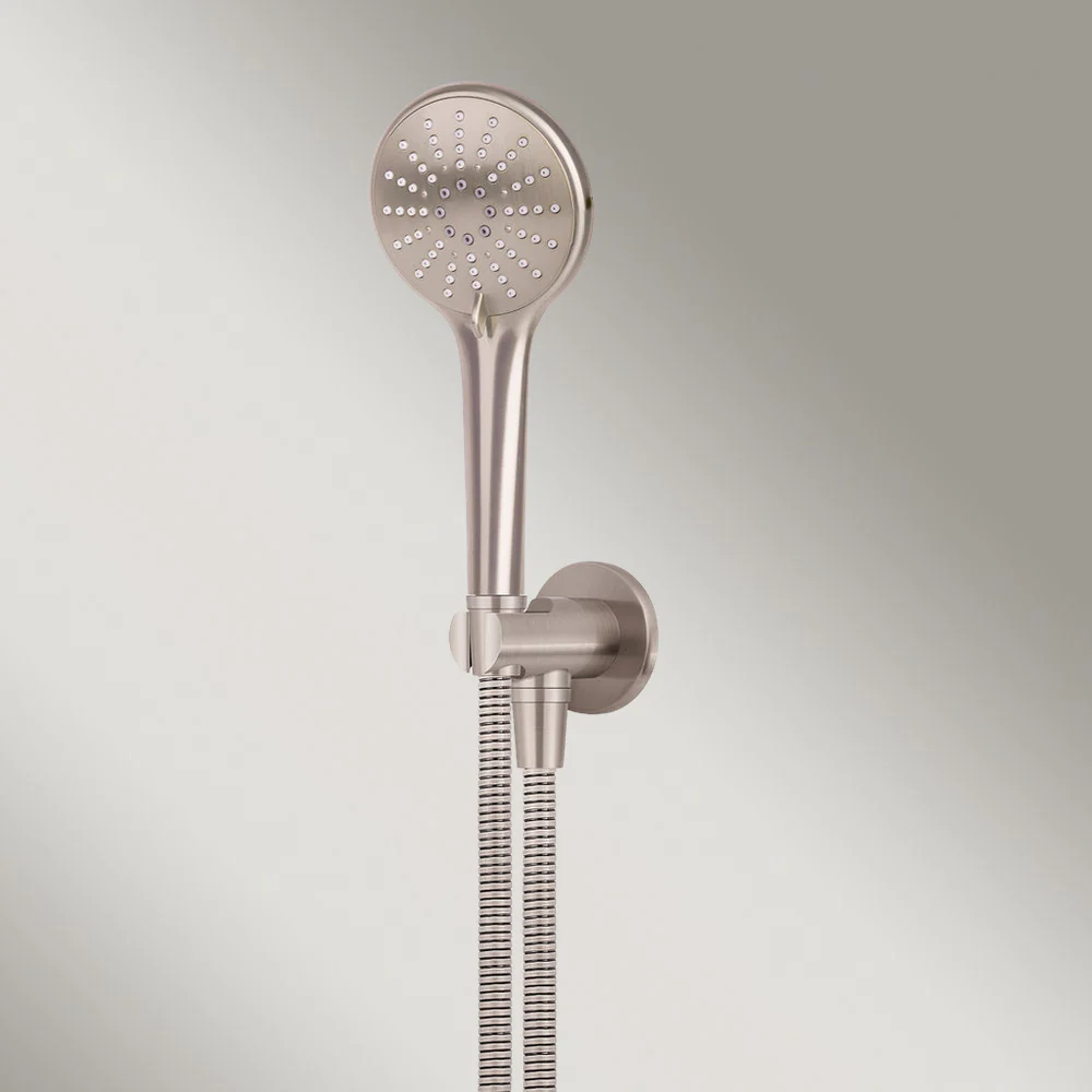 Meir Round Three Function Hand Shower On Fixed Bracket Champagne - Image 2
