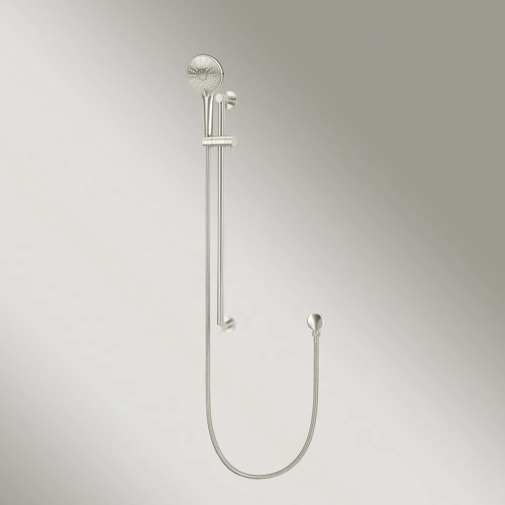 Meir Round Three Function Hand Shower On Rail Column Brushed Nickel - Image 2