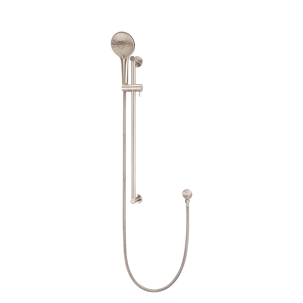 Meir Round Three Function Hand Shower On Rail Column Champagne