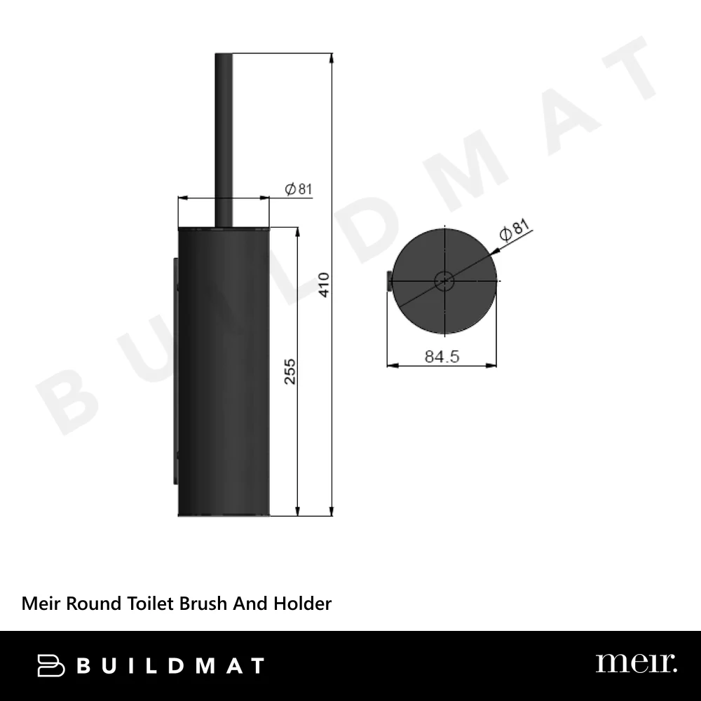 Meir Round Toilet Brush And Holder Champagne - Image 4