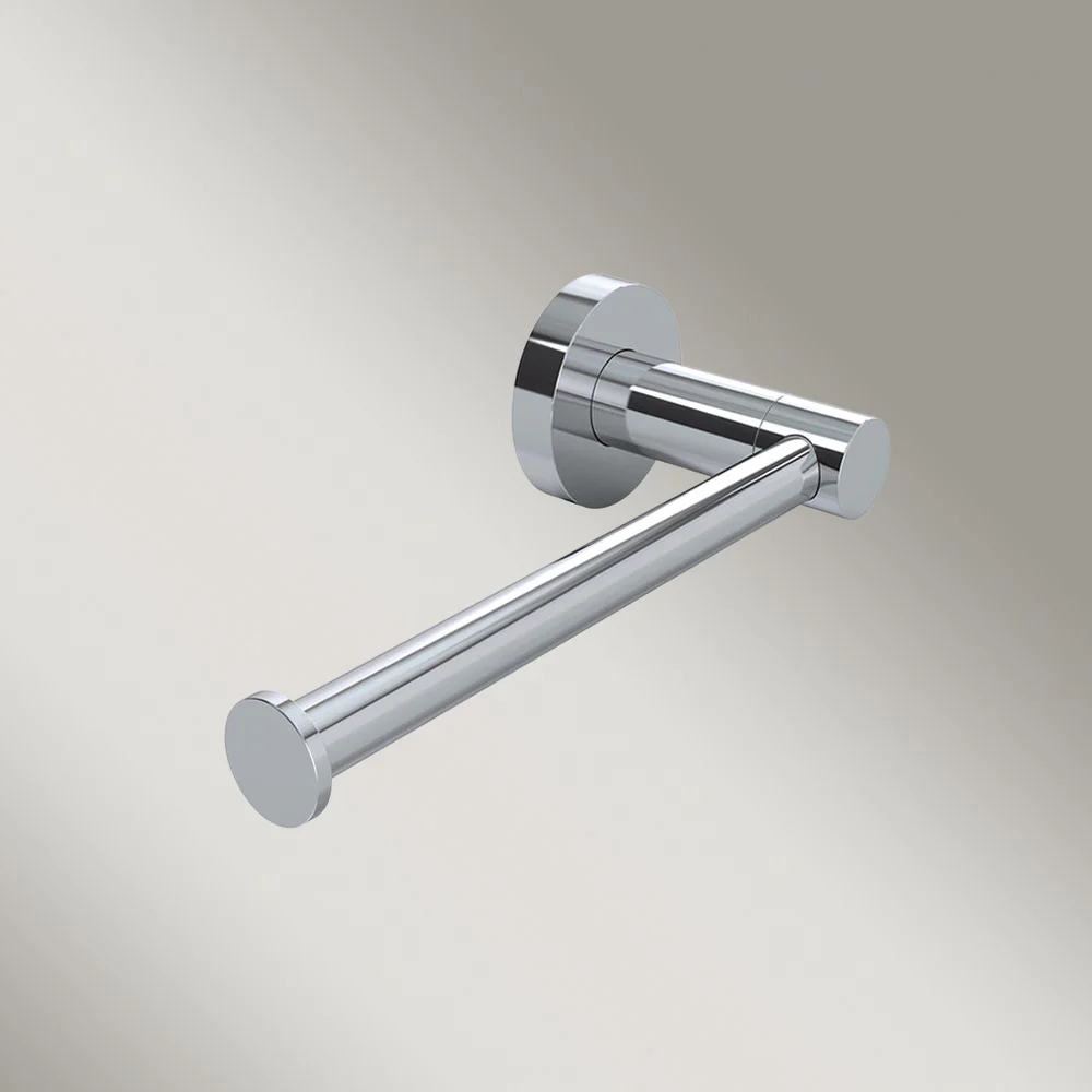 Meir Round Toilet Roll Holder Polished Chrome - Image 2