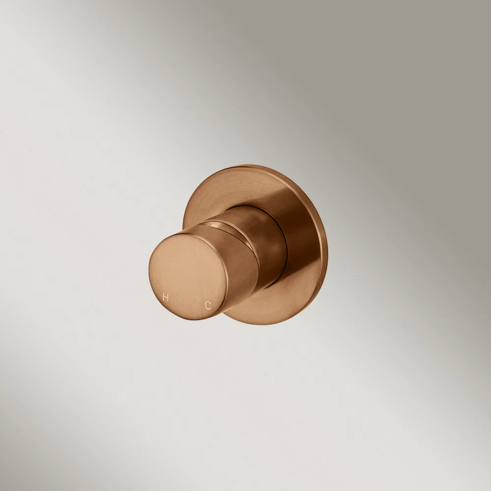 Meir Round Wall Mixer Pinless Handle (Complete Kit) Lustre Bronze - Image 2