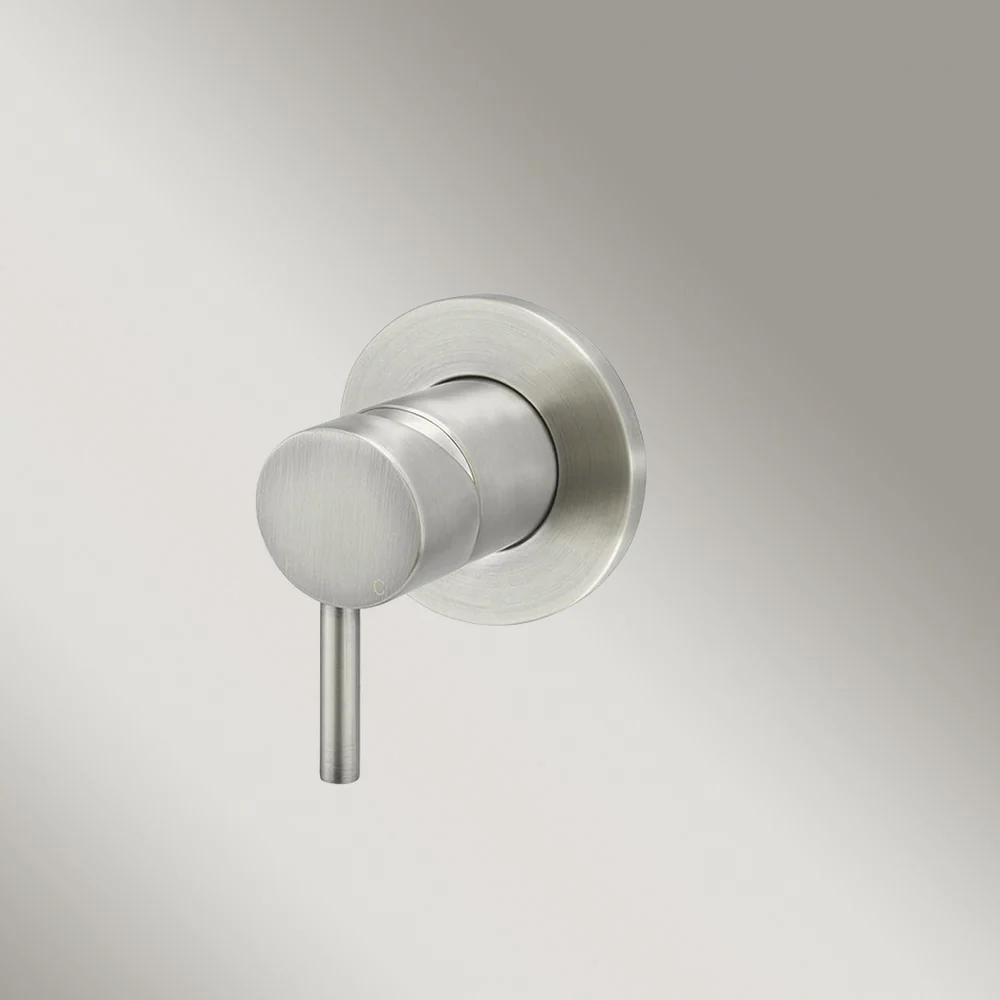 Meir Round Wall Mixer Short Pin-Lever (Complete Kit) Brushed Nickel - Image 2