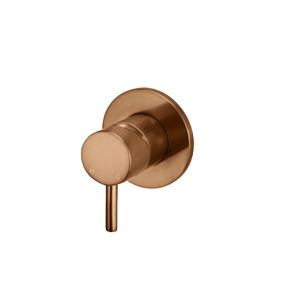 Meir Round Wall Mixer Short Pin-Lever (Complete Kit) Lustre Bronze - Image 3