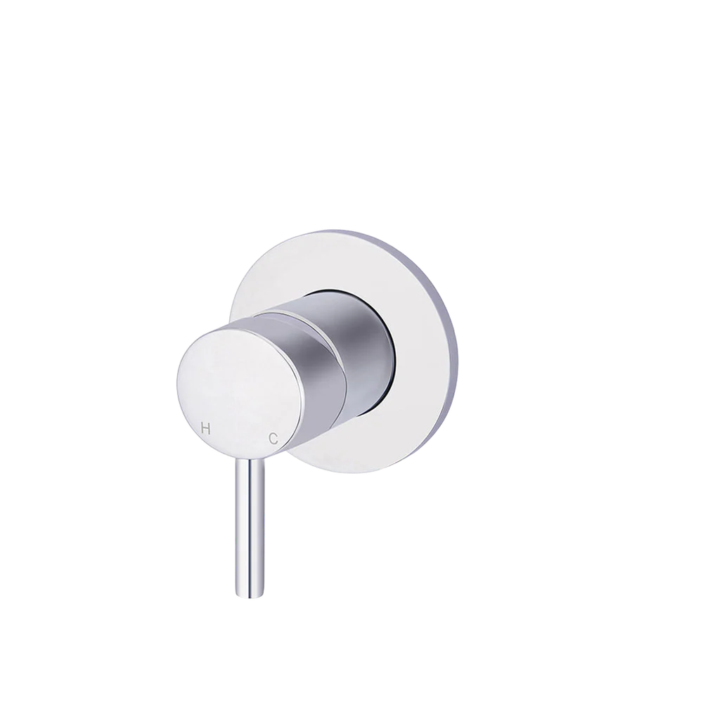 Meir Round Wall Mixer Short Pin-Lever (Complete Kit) Polished Chrome