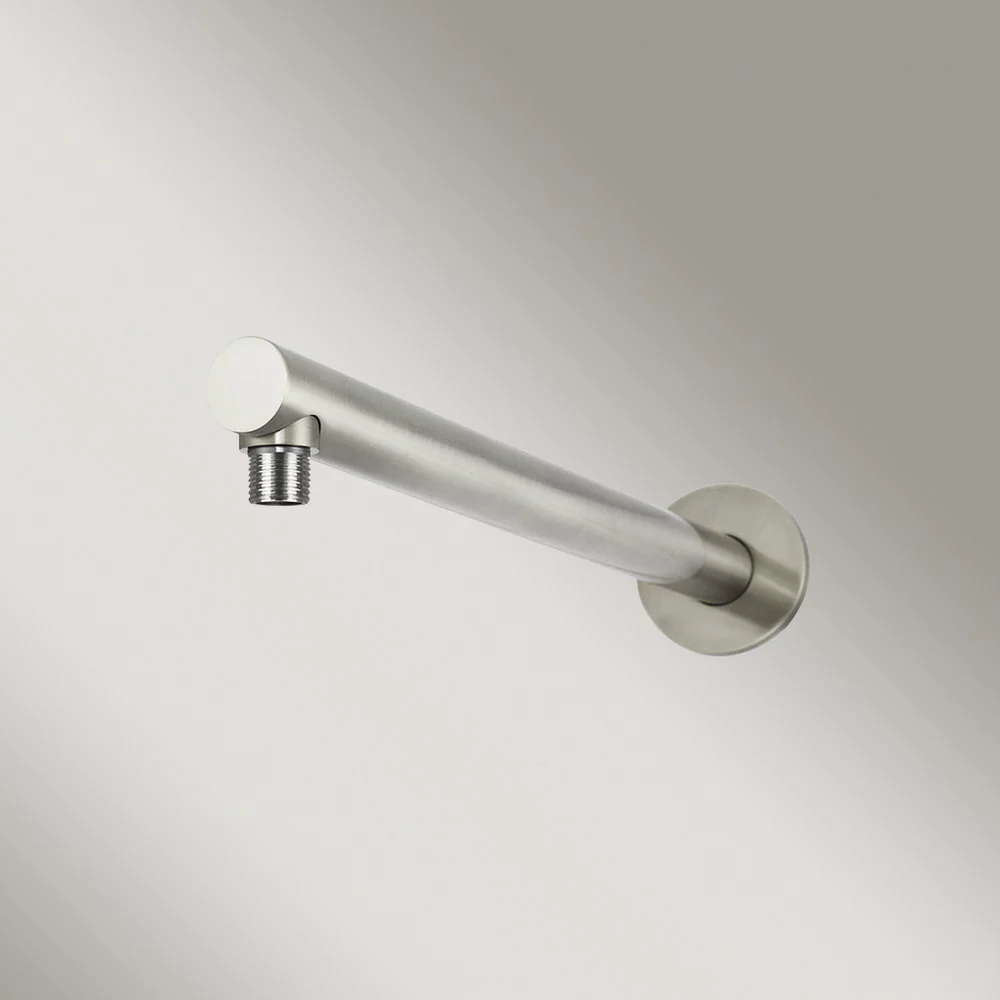 Meir Round Wall Shower Arm 400mm Brushed Nickel - Image 2