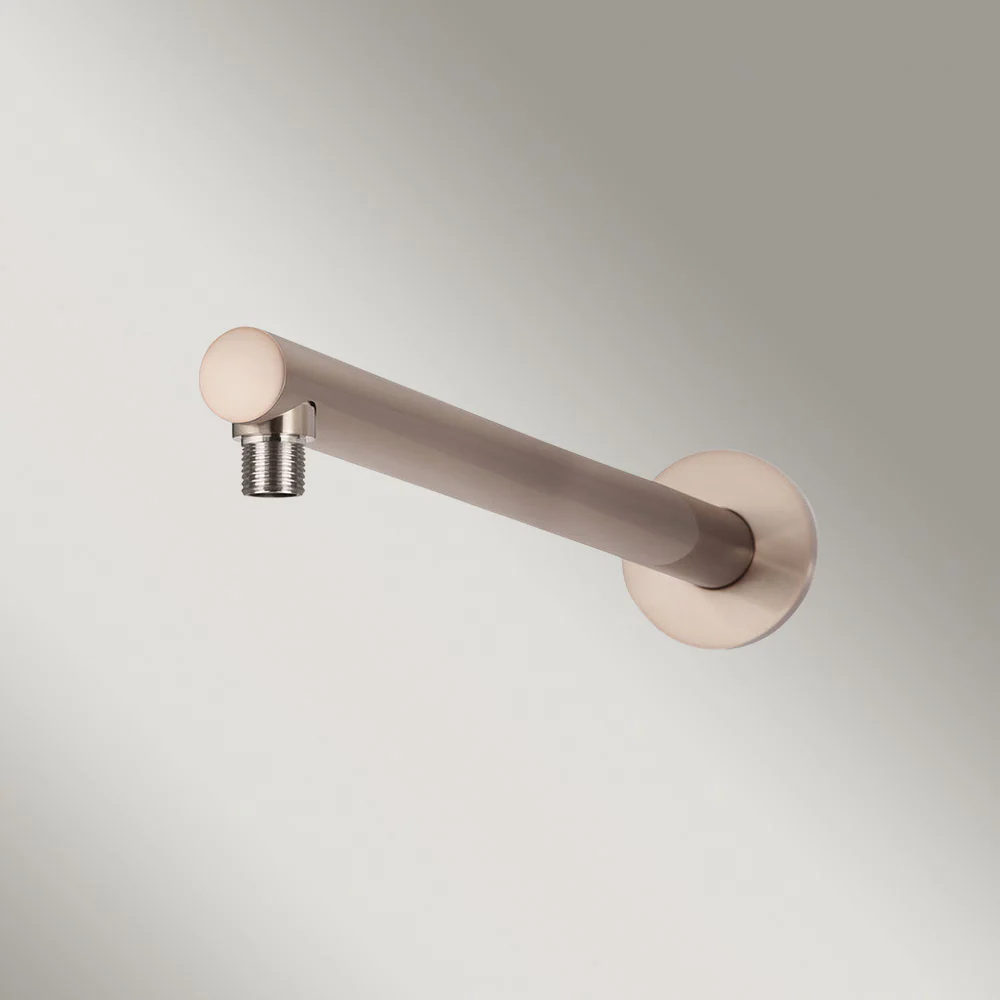 Meir Round Wall Shower Arm 400mm Champagne - Image 2