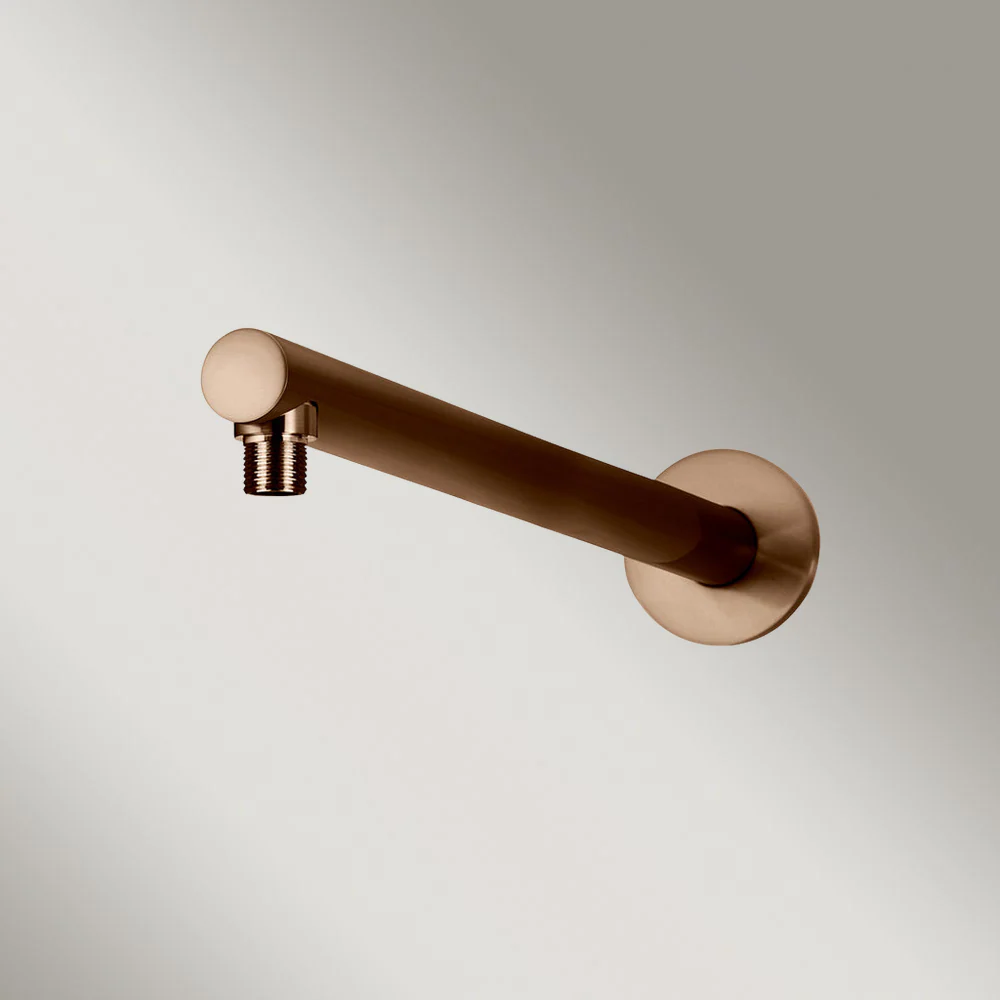 Meir Round Wall Shower Arm 400mm Lustre Bronze - Image 2