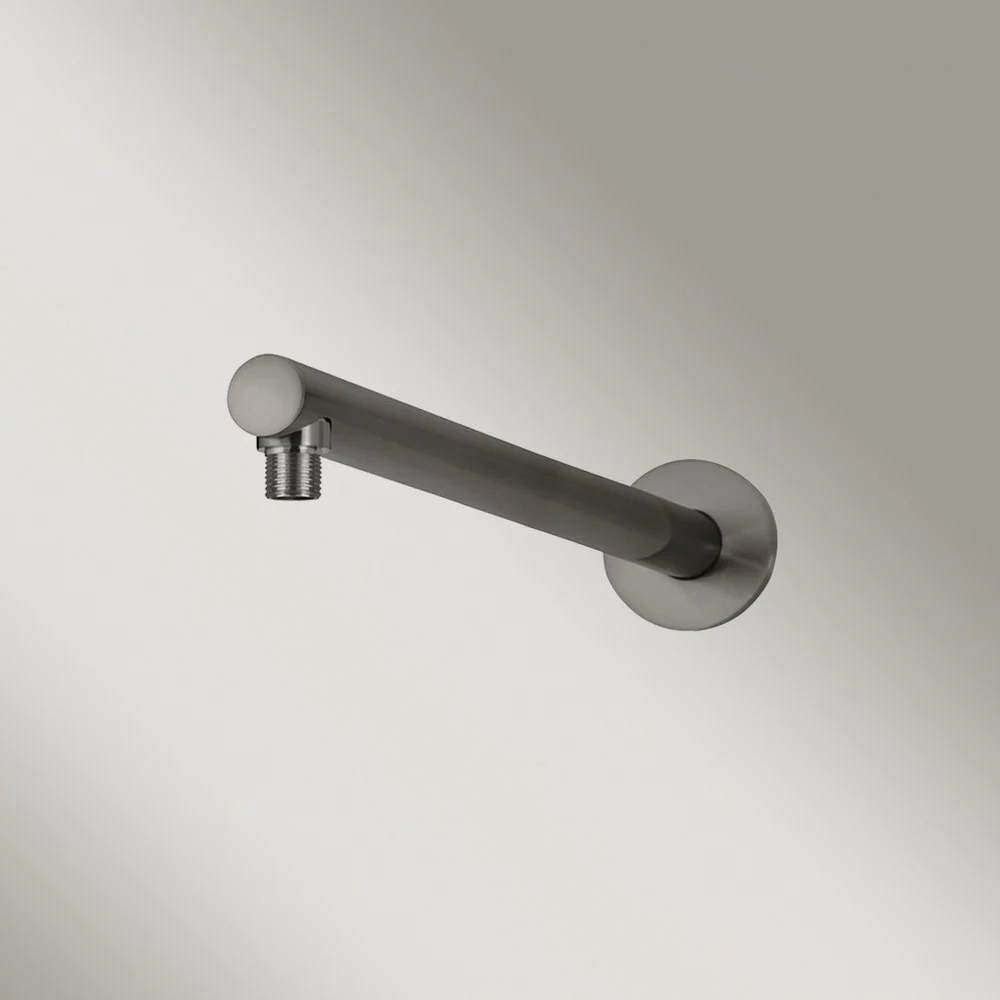 Meir Round Wall Shower Arm 400mm Shadow Gunmetal - Image 2
