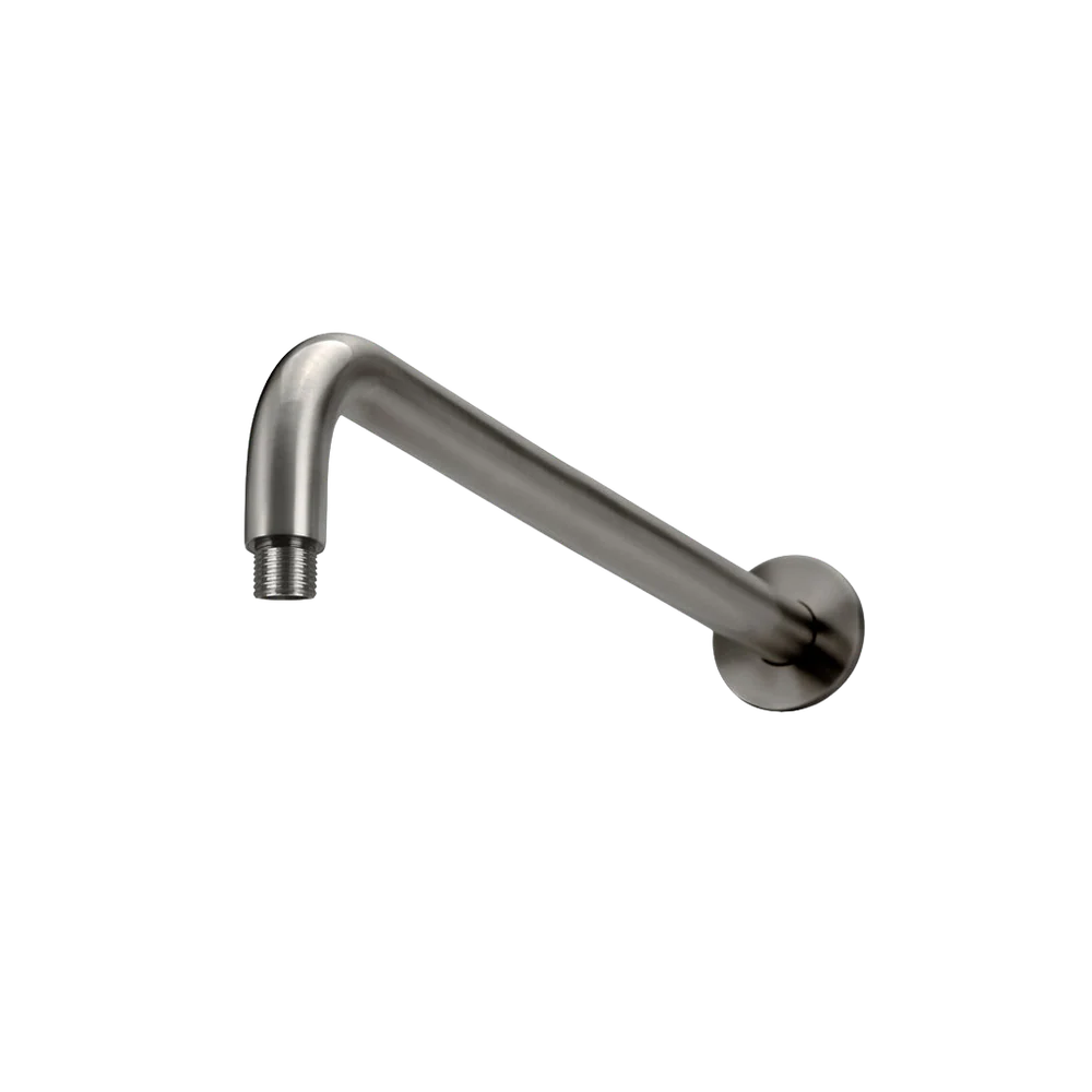 Meir Round Wall Shower Curved Arm 400mm Shadow Gunmetal - Image 3