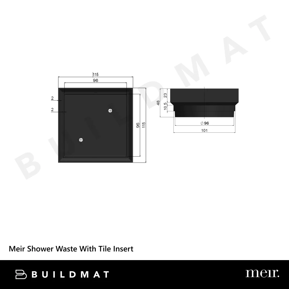 Meir Shower Waste With Tile Insert Lustre Bronze - Image 4