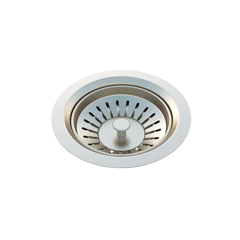 Meir Lavello Sink Strainer And Waste Plug Basket With Stopper Brushed Nickel - Image 3