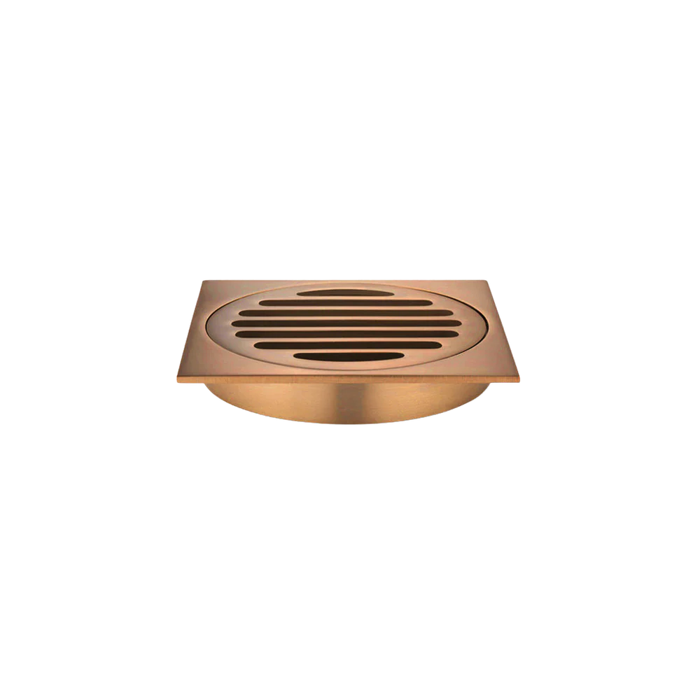 Meir Square Floor Grate Shower Drain 100mm Outlet Lustre Bronze - Image 3