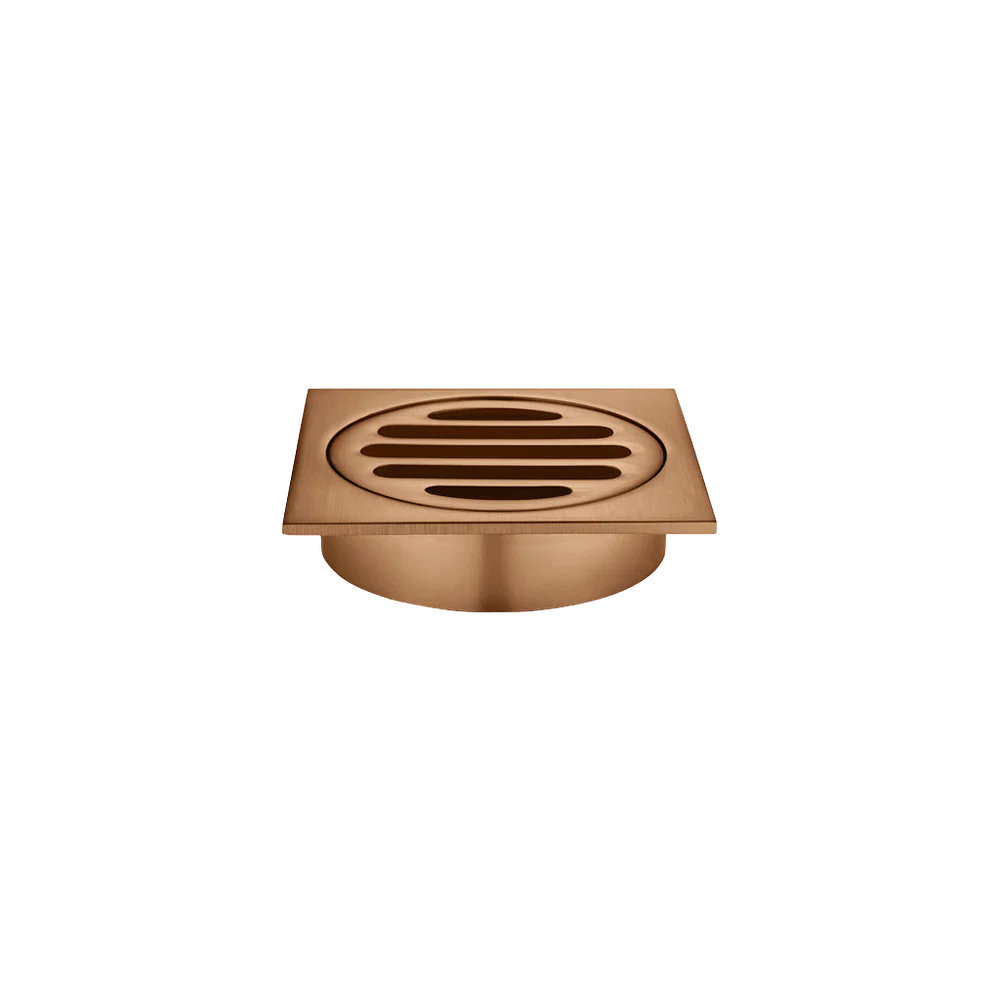 Meir Square Floor Grate Shower Drain 80mm Outlet Lustre Bronze - Image 3