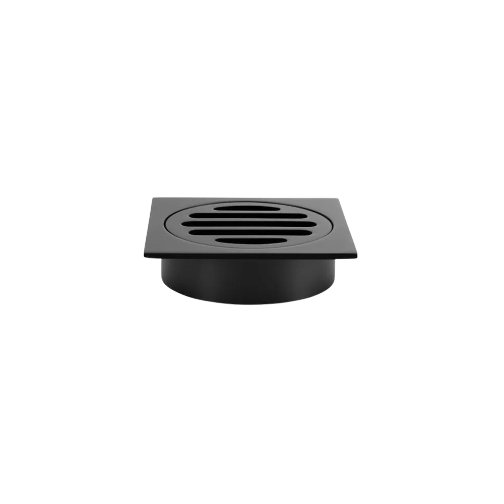 Meir Square Floor Grate Shower Drain 80mm Outlet Matte Black