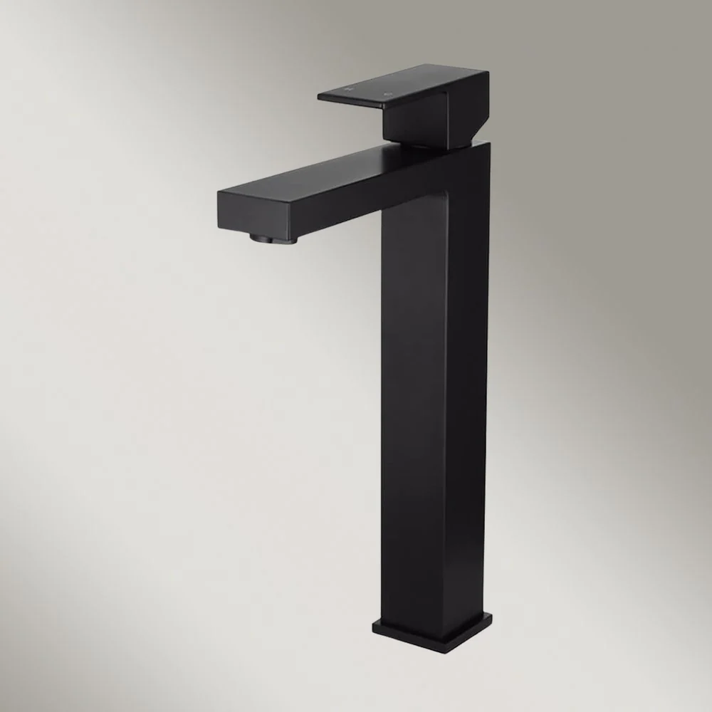 Meir Square Tall Basin Mixer Matte Black - Image 2