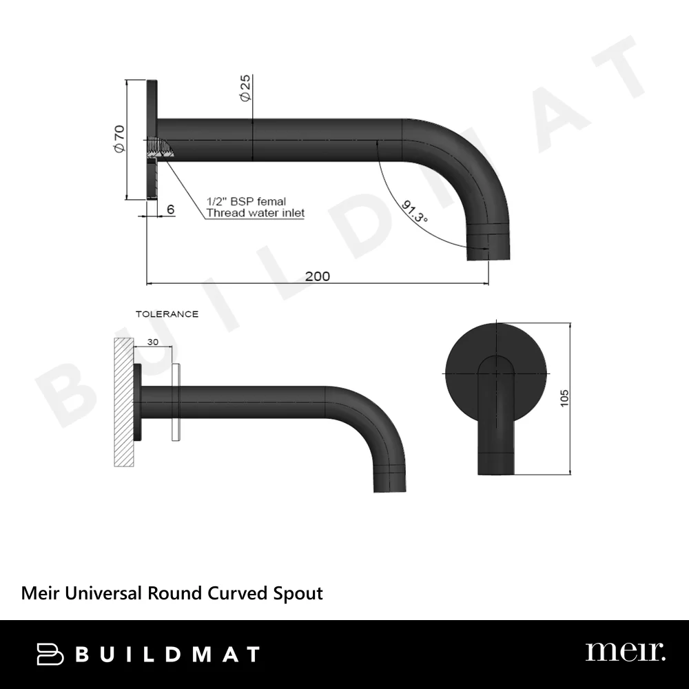 Meir Universal Round Curved Spout Matte Black - Image 4