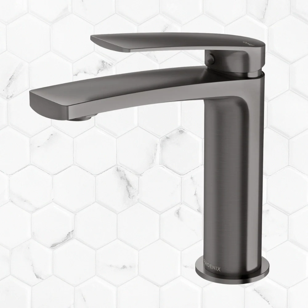 Phoenix Mekko Basin Mixer Brushed Carbon - Image 2