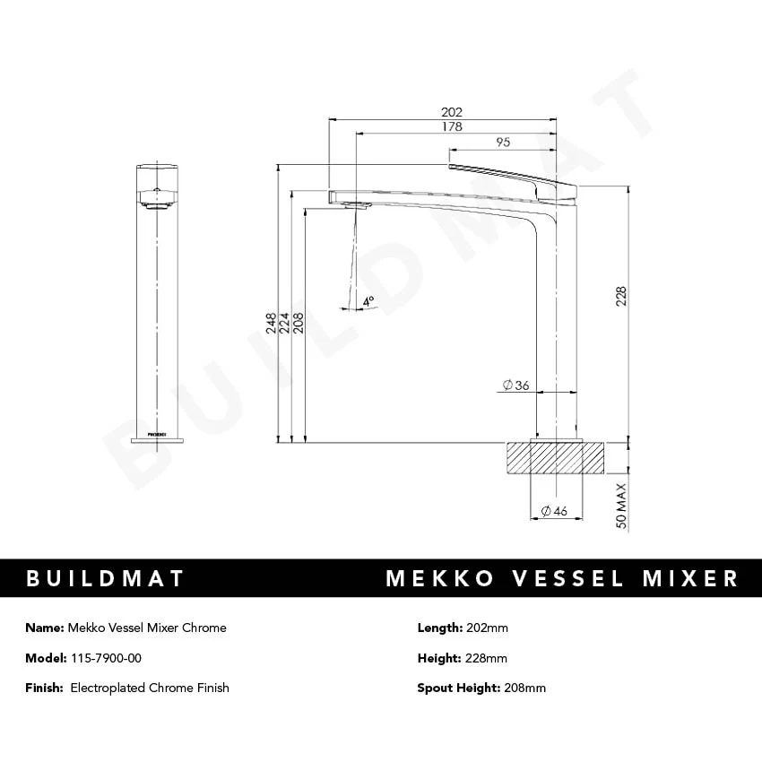 Phoenix Mekko Vessel Mixer Chrome - Image 4