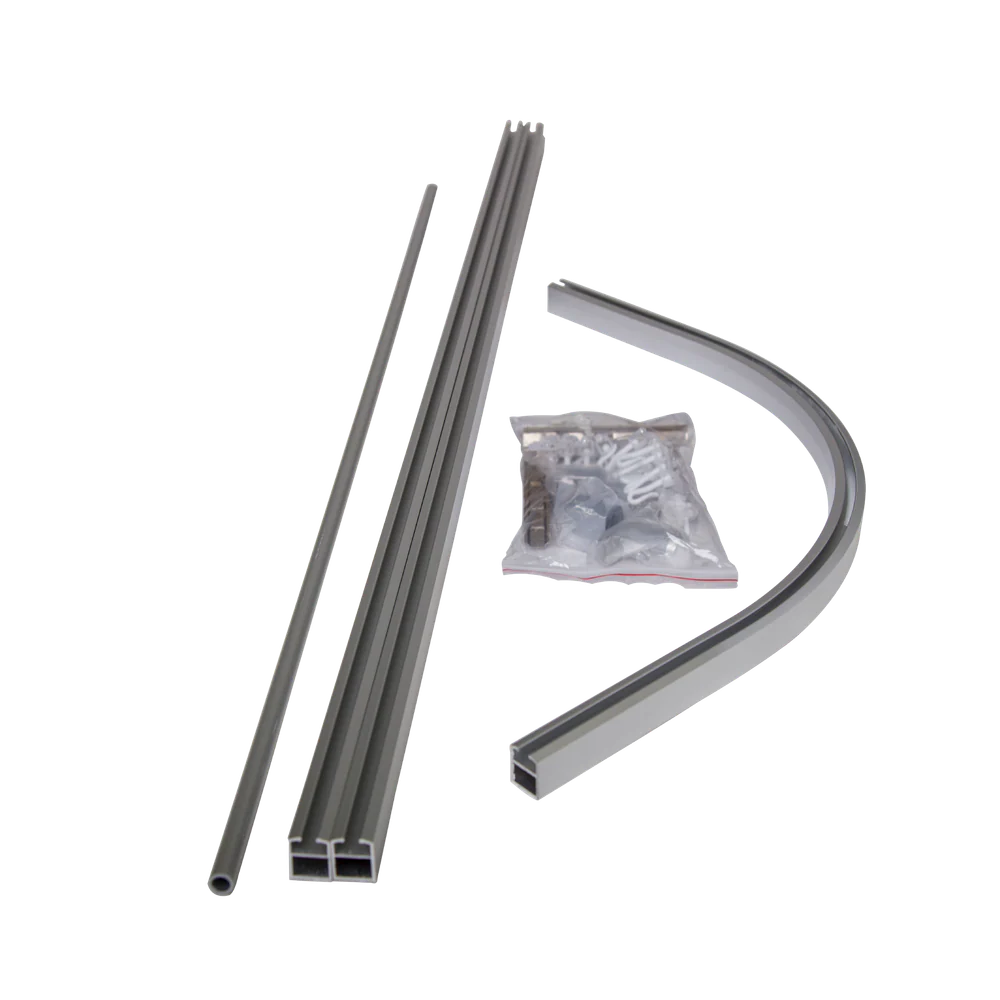 Metlam 1200mm Modular L Bend Shower Curtain Track System - Image 3