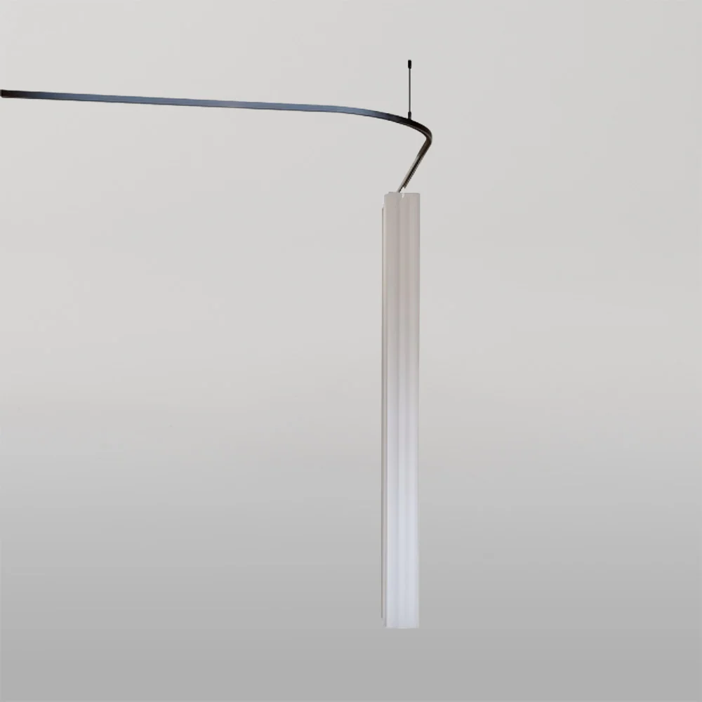Metlam 1600mm L Bend Shower Curtain Track System In Designer Black - Image 2
