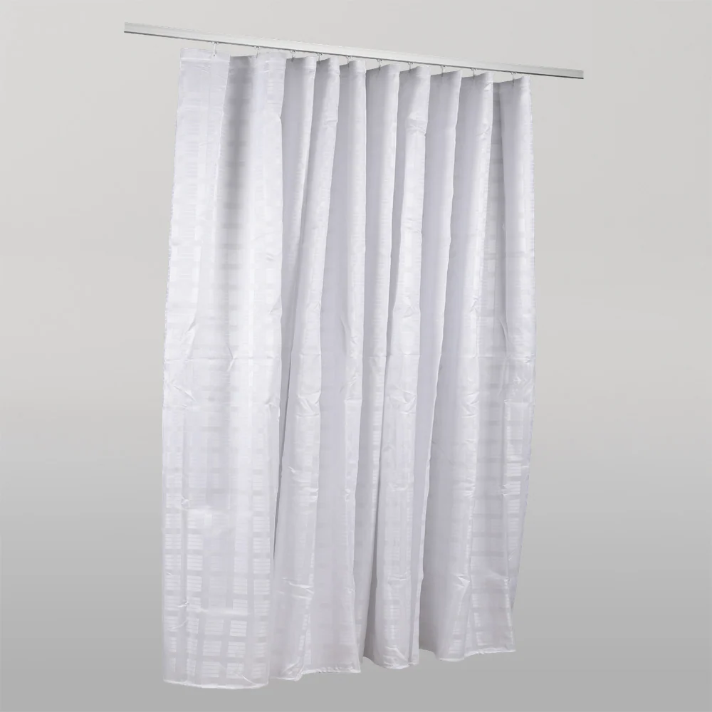 Metlam 2000mm Box Stripe Polyester Shower Curtain - Image 2
