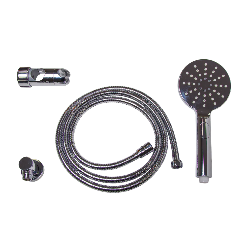 Metlam 32mm 3 Function Grab Rail Shower Kit In Satin Chrome Plate