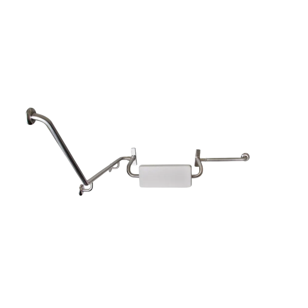 Metlam 40 Degree Grab Rail And Backrest Set Right Hand In Satin Stainless Steel - Image 3