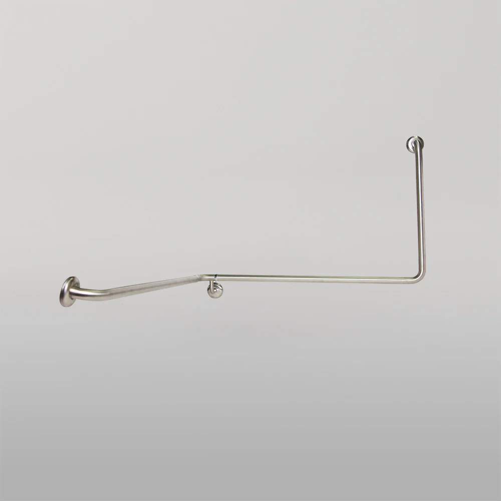 Metlam 90 Degree Flush Mount Wrap Around Grab Rail Modular Left Hand In Satin Stainless Steel - Image 2