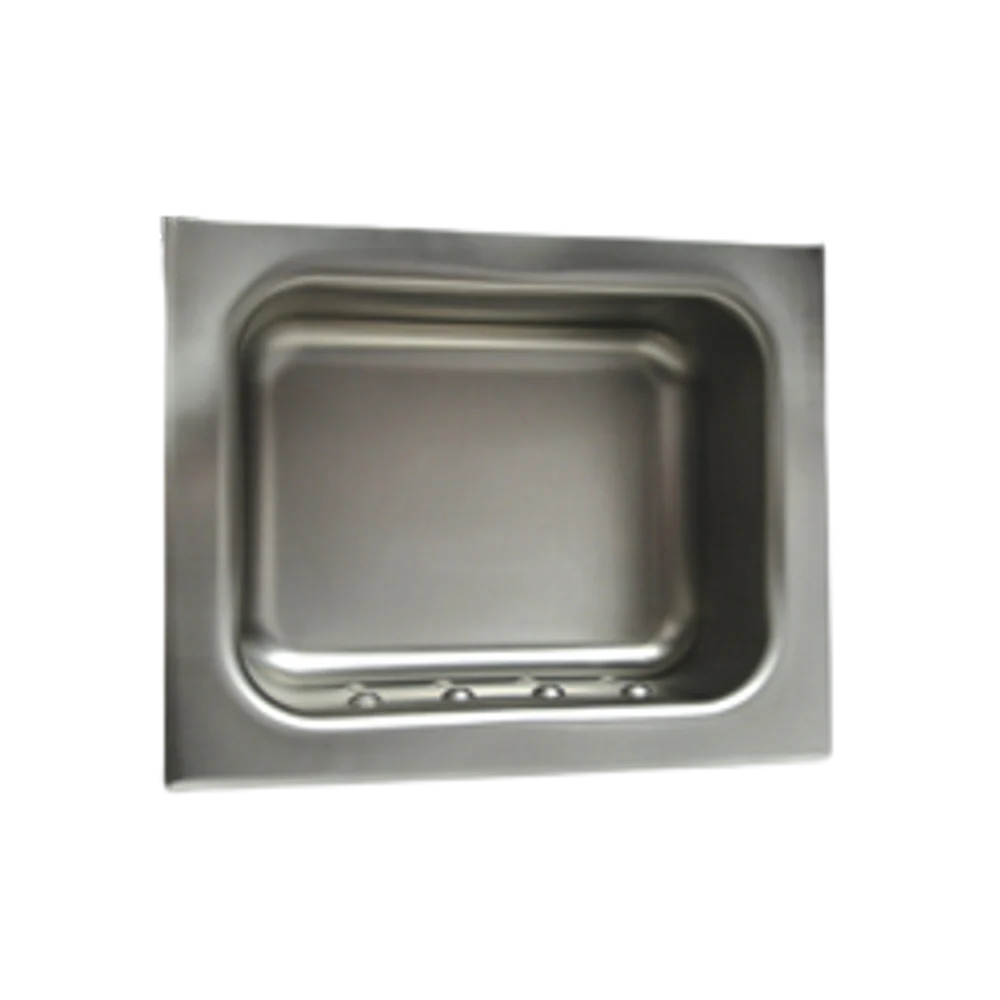 Metlam Anti-Ligature Recessed Heavy Duty Soap Holder In Satin Stainless Steel