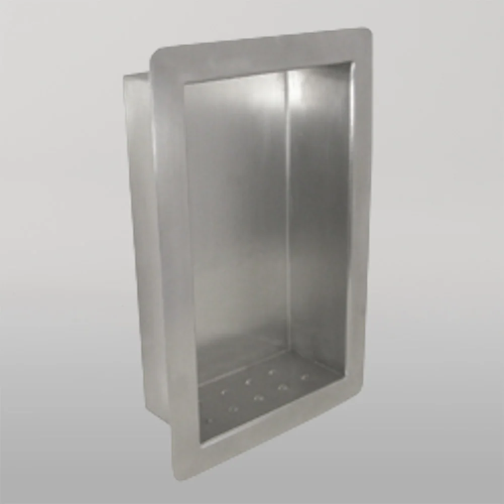 Metlam Anti-Ligature Recessed Soap And Shampoo Holder In Satin Stainless Steel - Image 2