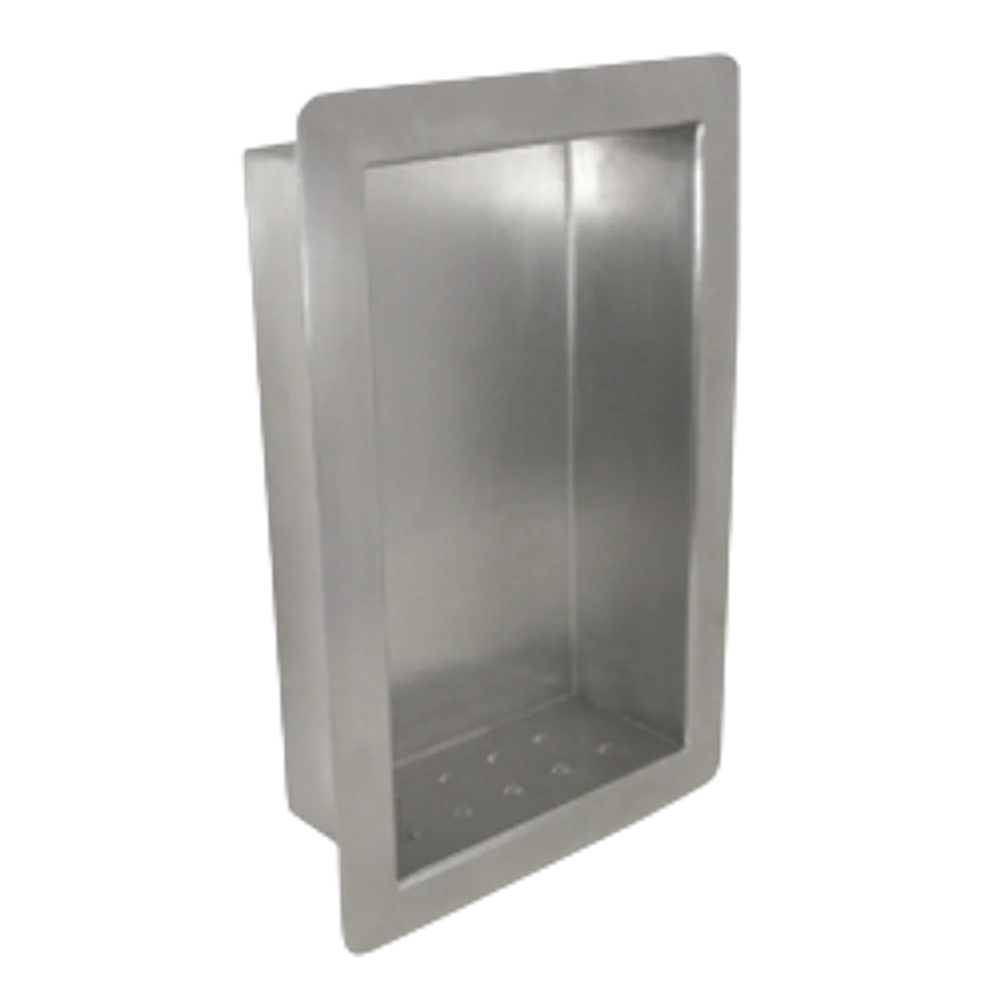 Metlam Anti-Ligature Recessed Soap And Shampoo Holder In Satin Stainless Steel - Image 3