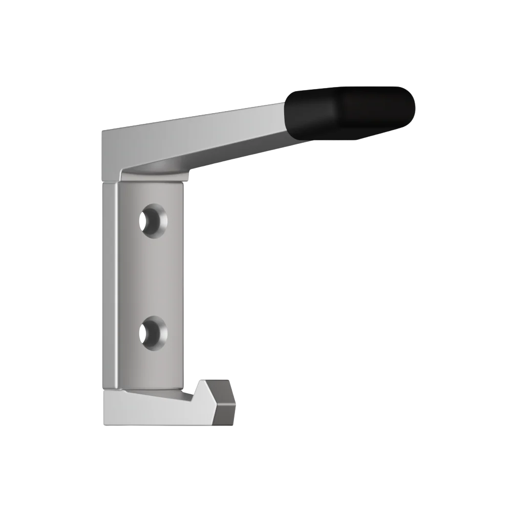 Metlam Coat Hook With Bumper In Satin Chrome Plate