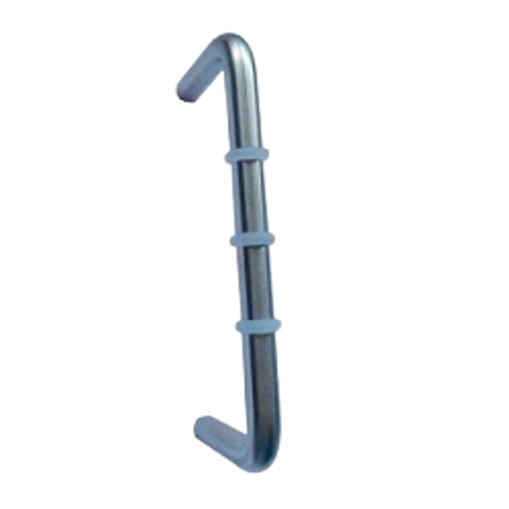 Metlam D Handle With Rubber Stopper In Satin Stainless Steel