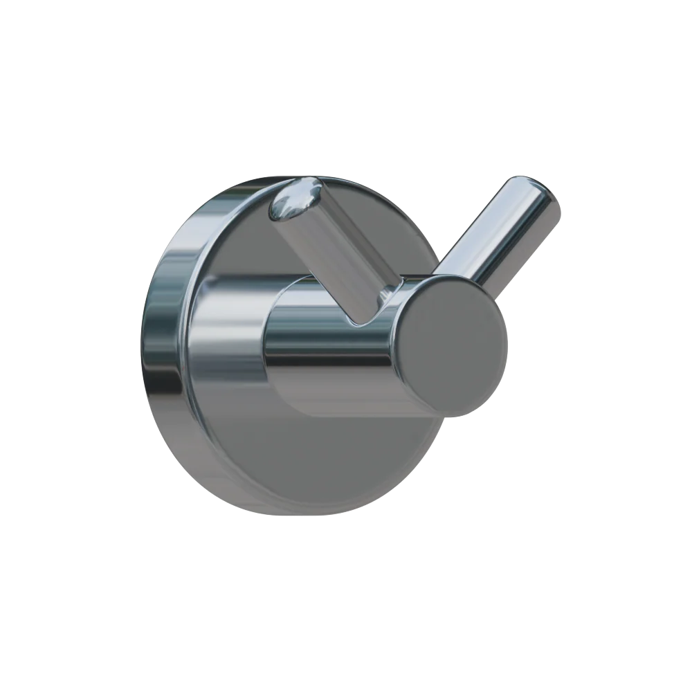 Metlam Double Coat Hook Concealed Fix In Polished Stainless Steel - Image 3