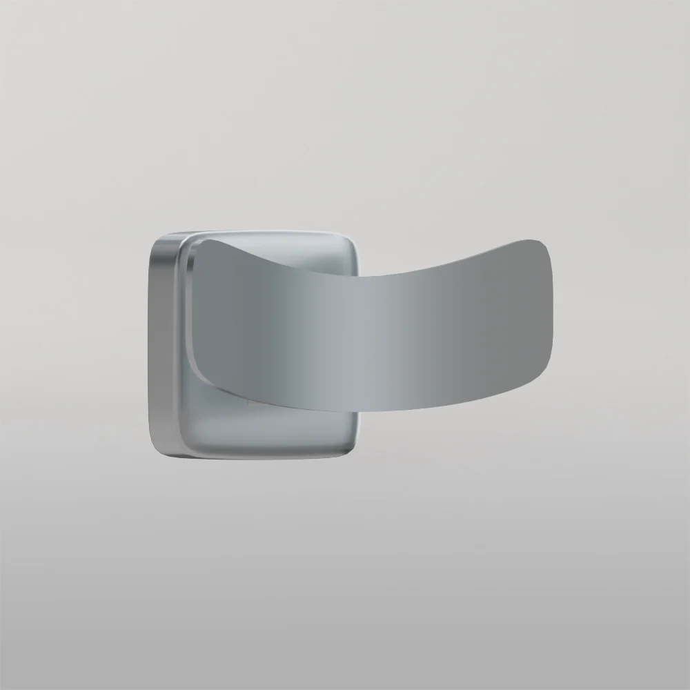 Metlam Double Robe Hook Concealed Fix In Satin Stainless Steel - Image 2